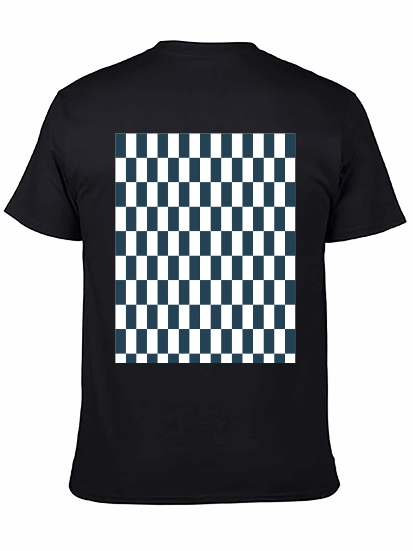 Checkered Pattern Tee - Classic Style
