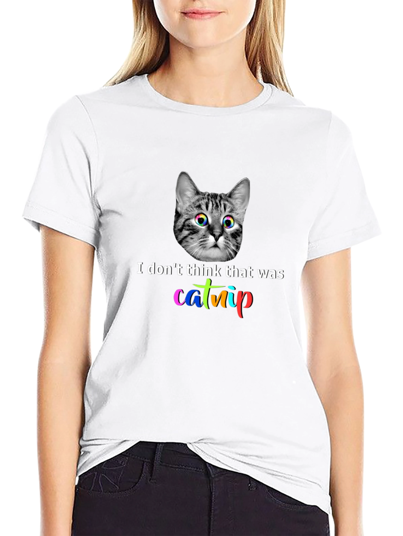 Catnip Cat Graphic T-Shirt - Unisex Black Tee