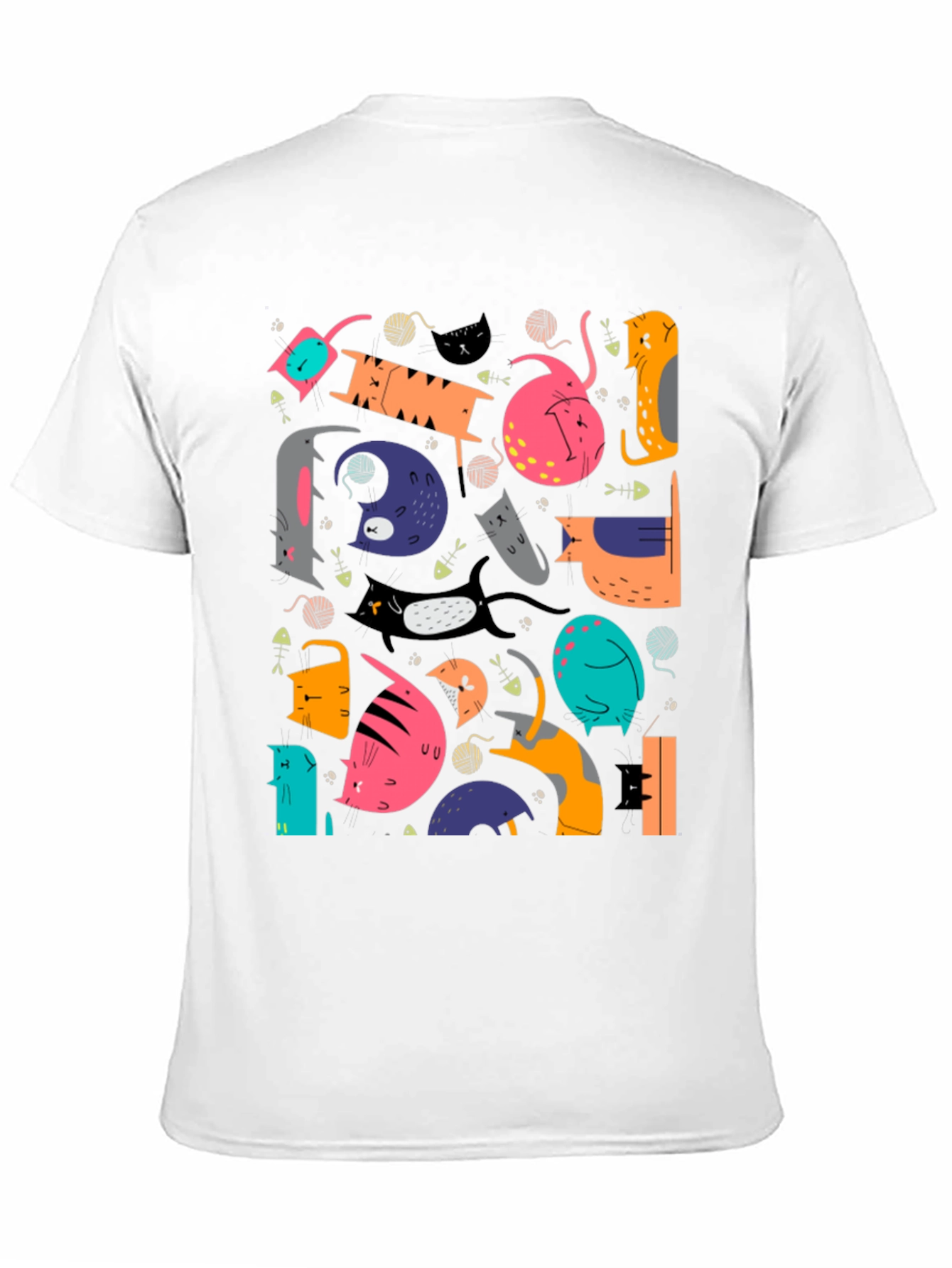 Funky Cats Graphic T-Shirt - Black