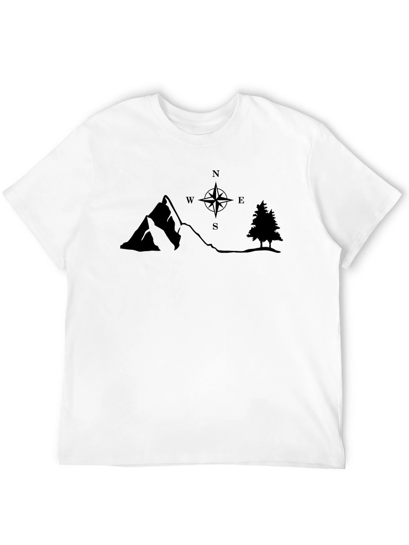 Mountain Compass Graphic Tee - Black