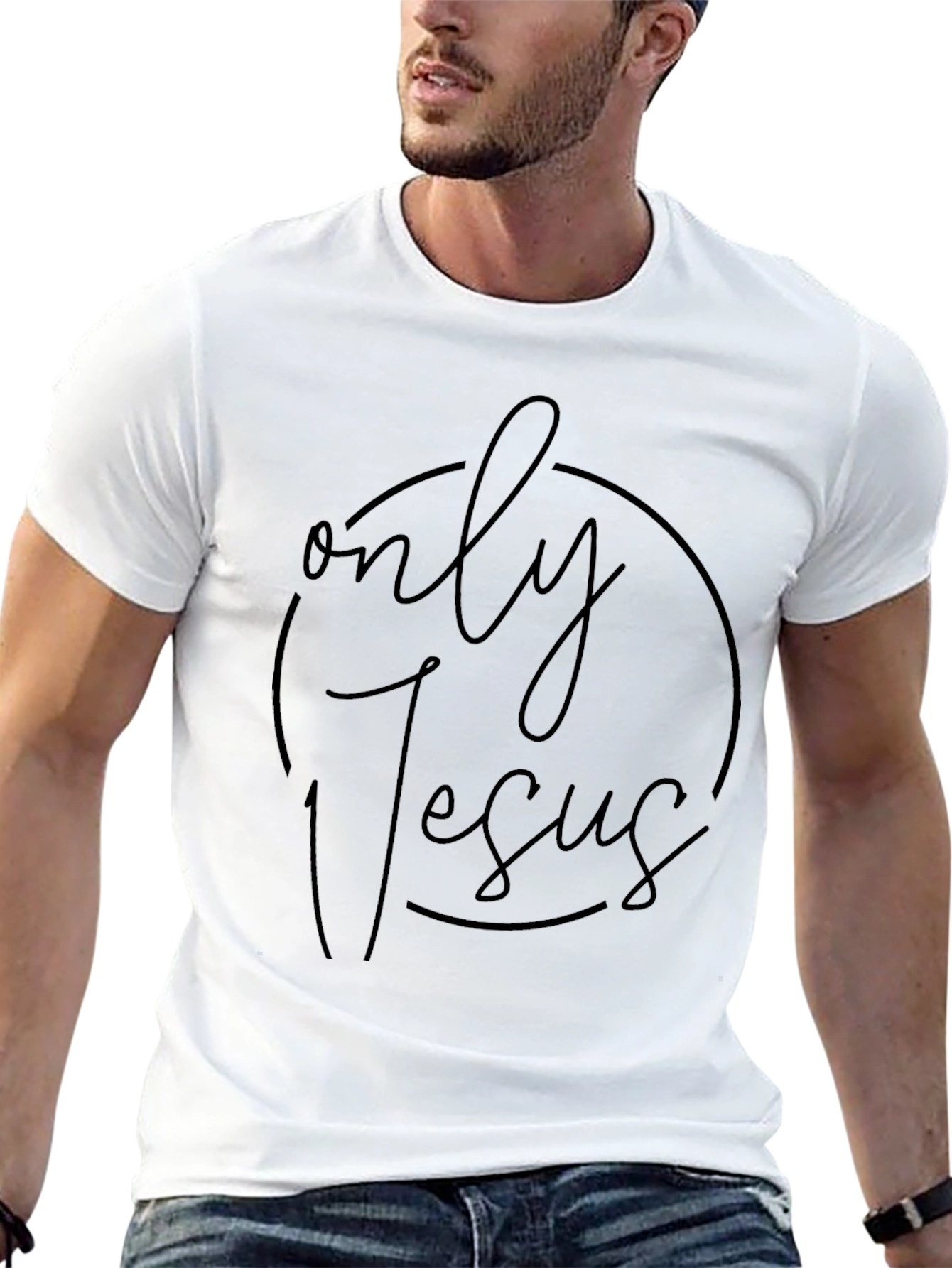 Only Jesus Graphic Tee - Stylish Christian Apparel
