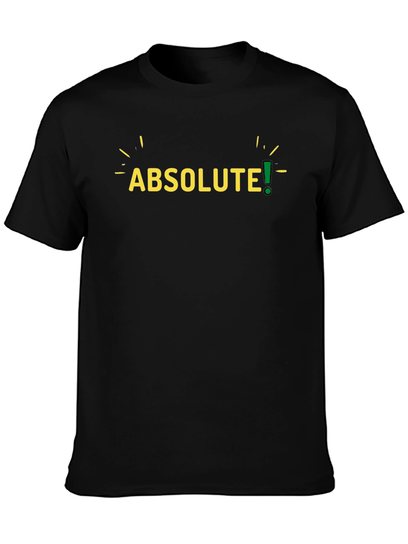 Absolute! Mens Black Graphic T-Shirt