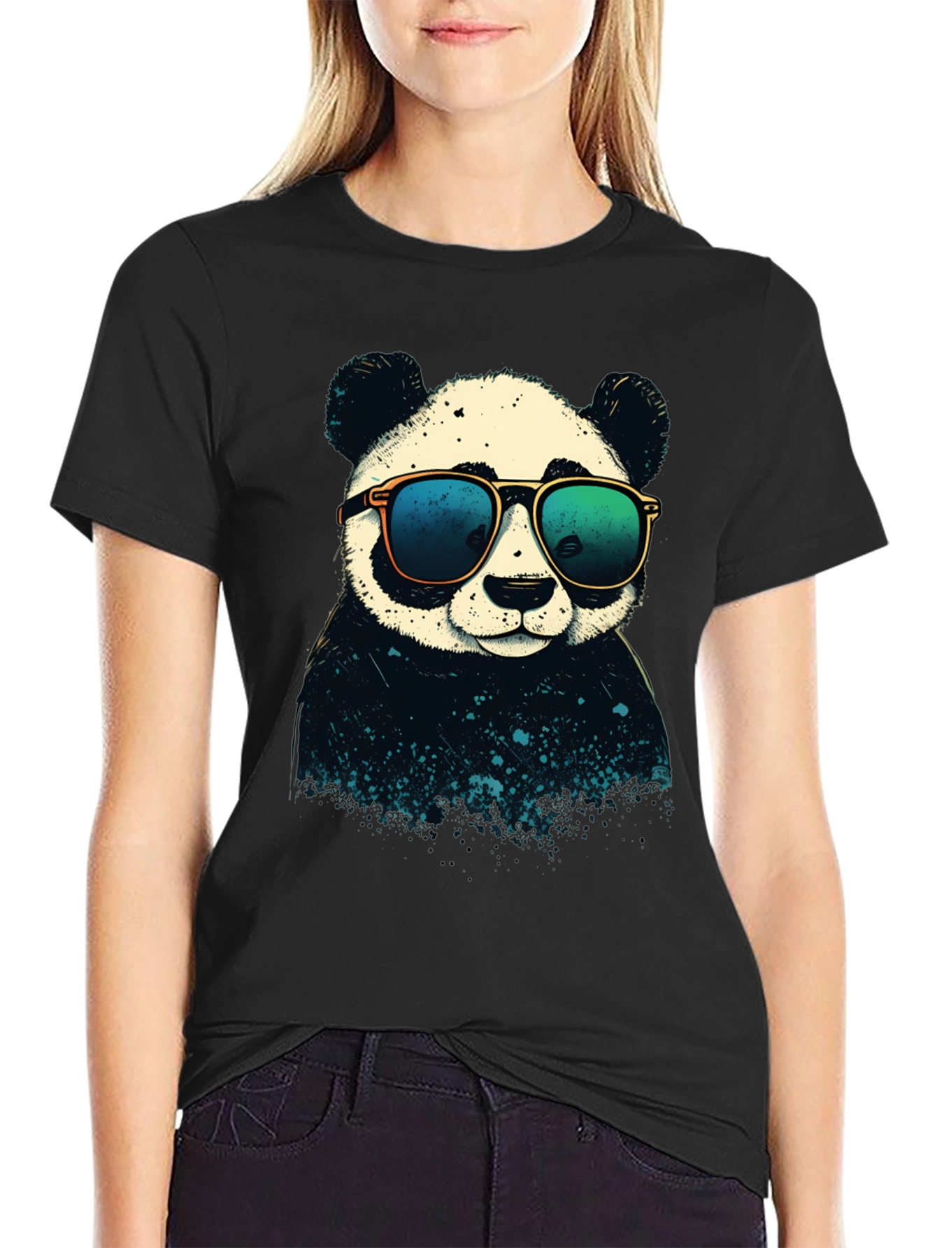 Cool Panda Graphic T-Shirt - Black