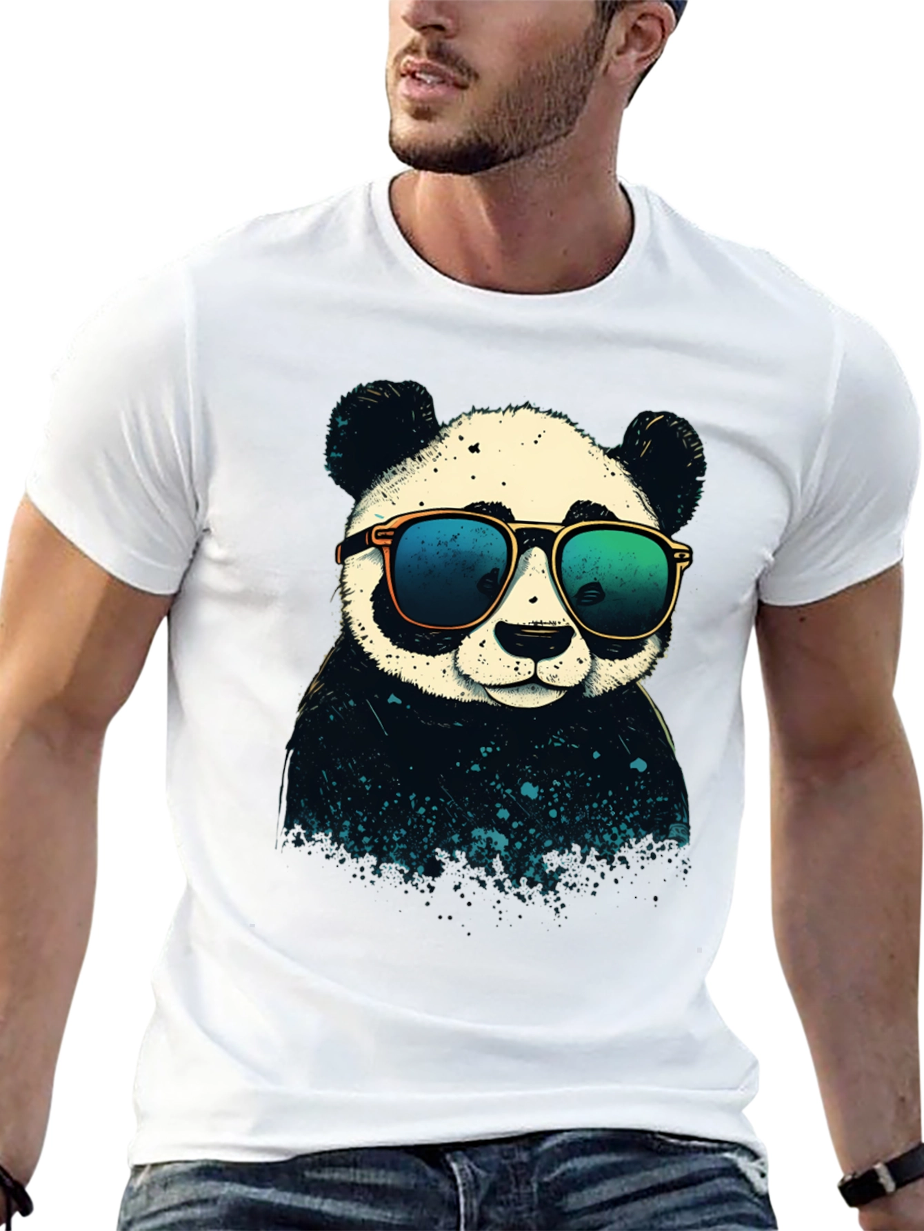 Cool Panda Graphic T-Shirt - Black