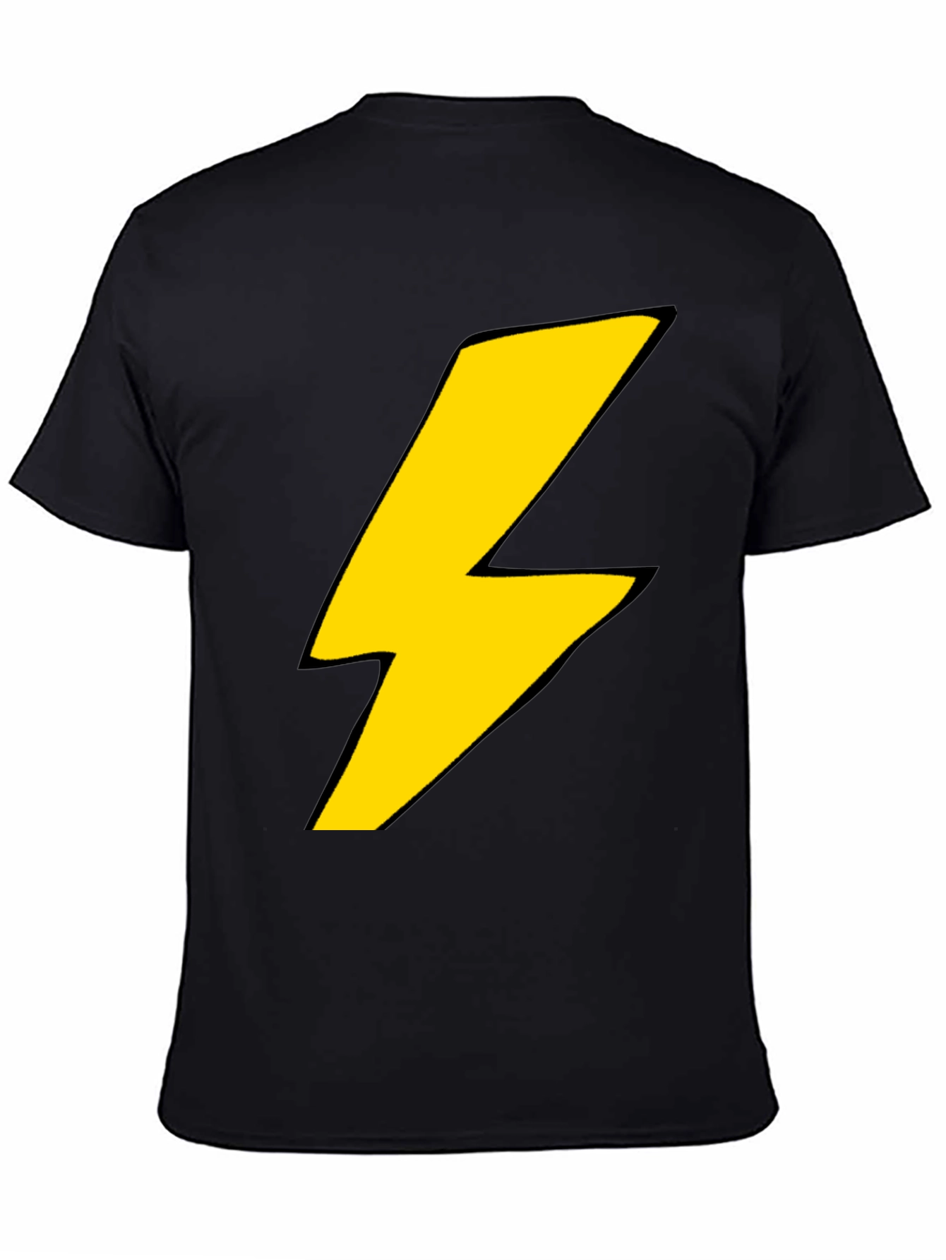 Lightning Bolt Graphic T-Shirt - Bold Black Tee