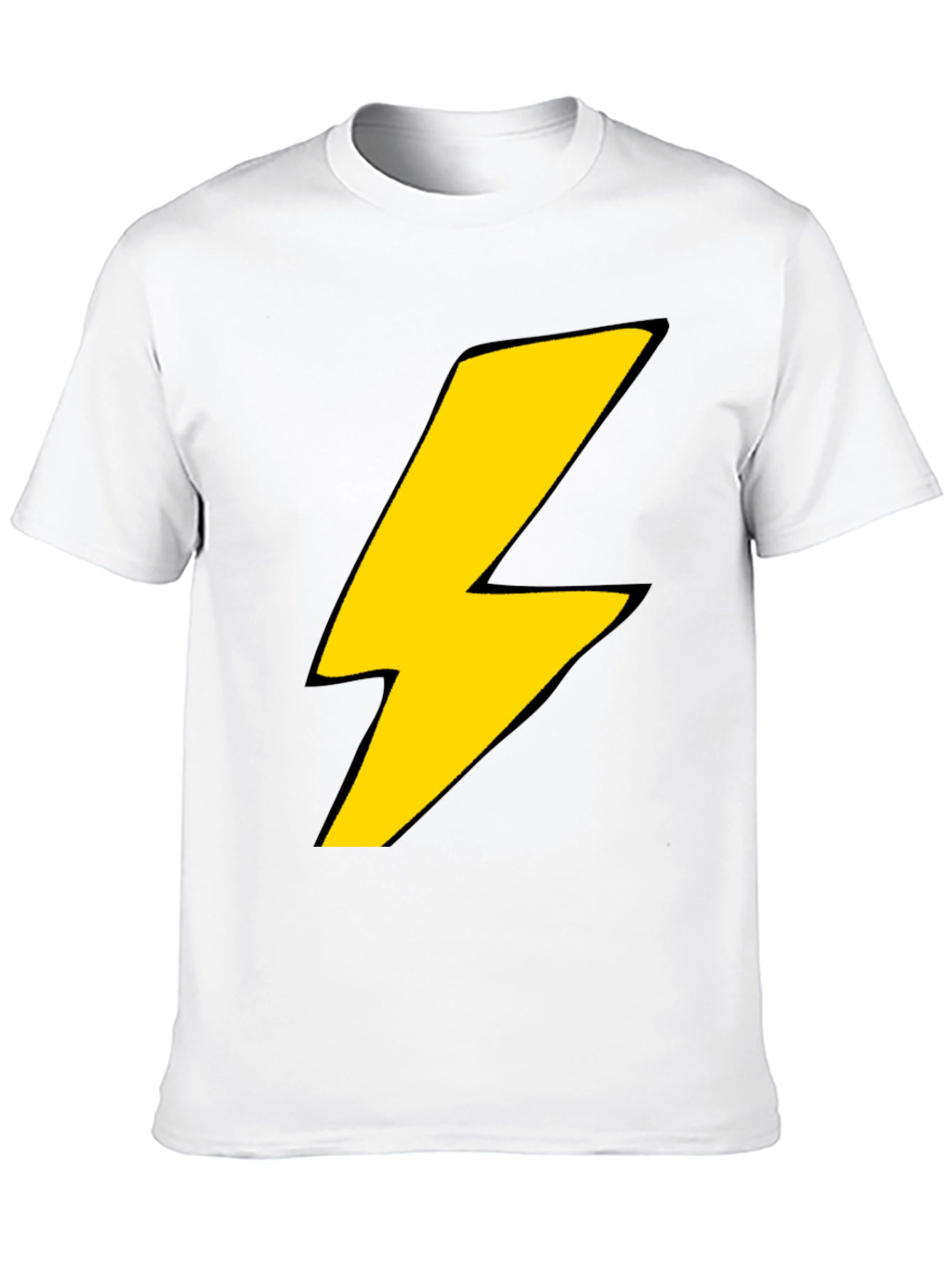 Lightning Bolt Graphic T-Shirt - Bold Black Tee