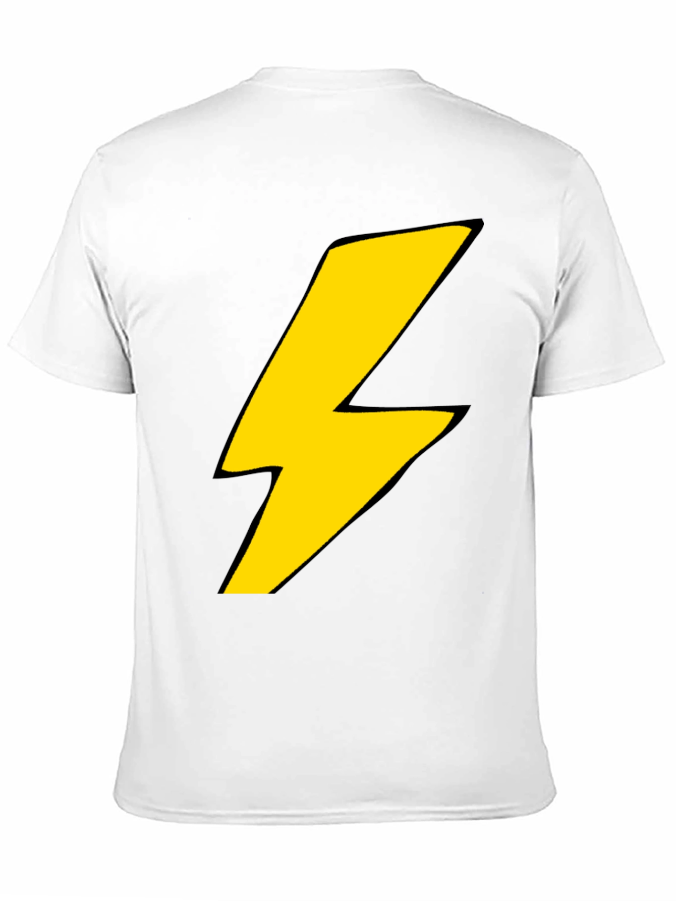 Lightning Bolt Graphic T-Shirt - Bold Black Tee