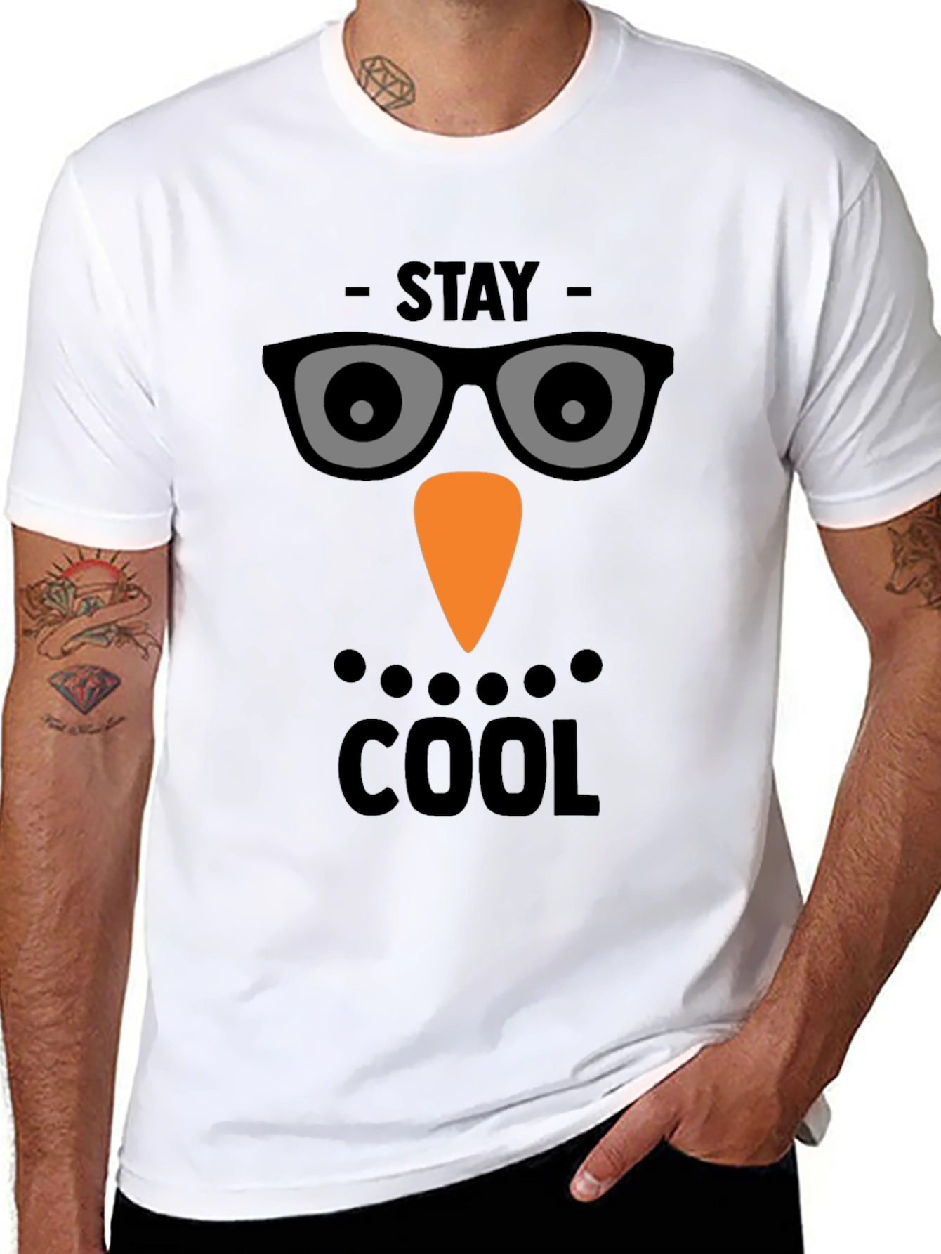 Stay Cool Snowman Face T-Shirt