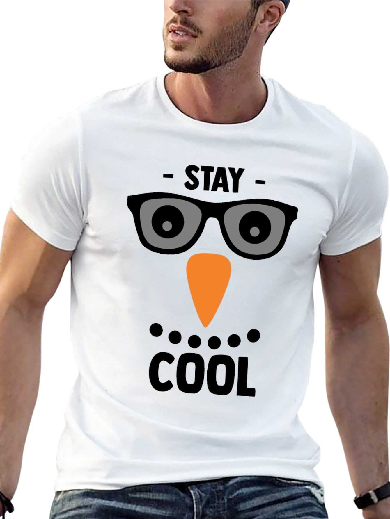 Stay Cool Snowman Face T-Shirt