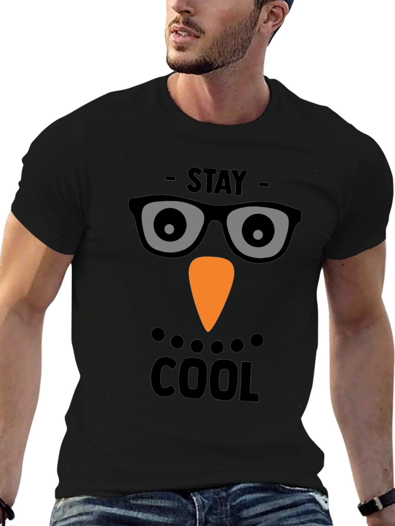 Stay Cool Snowman Face T-Shirt
