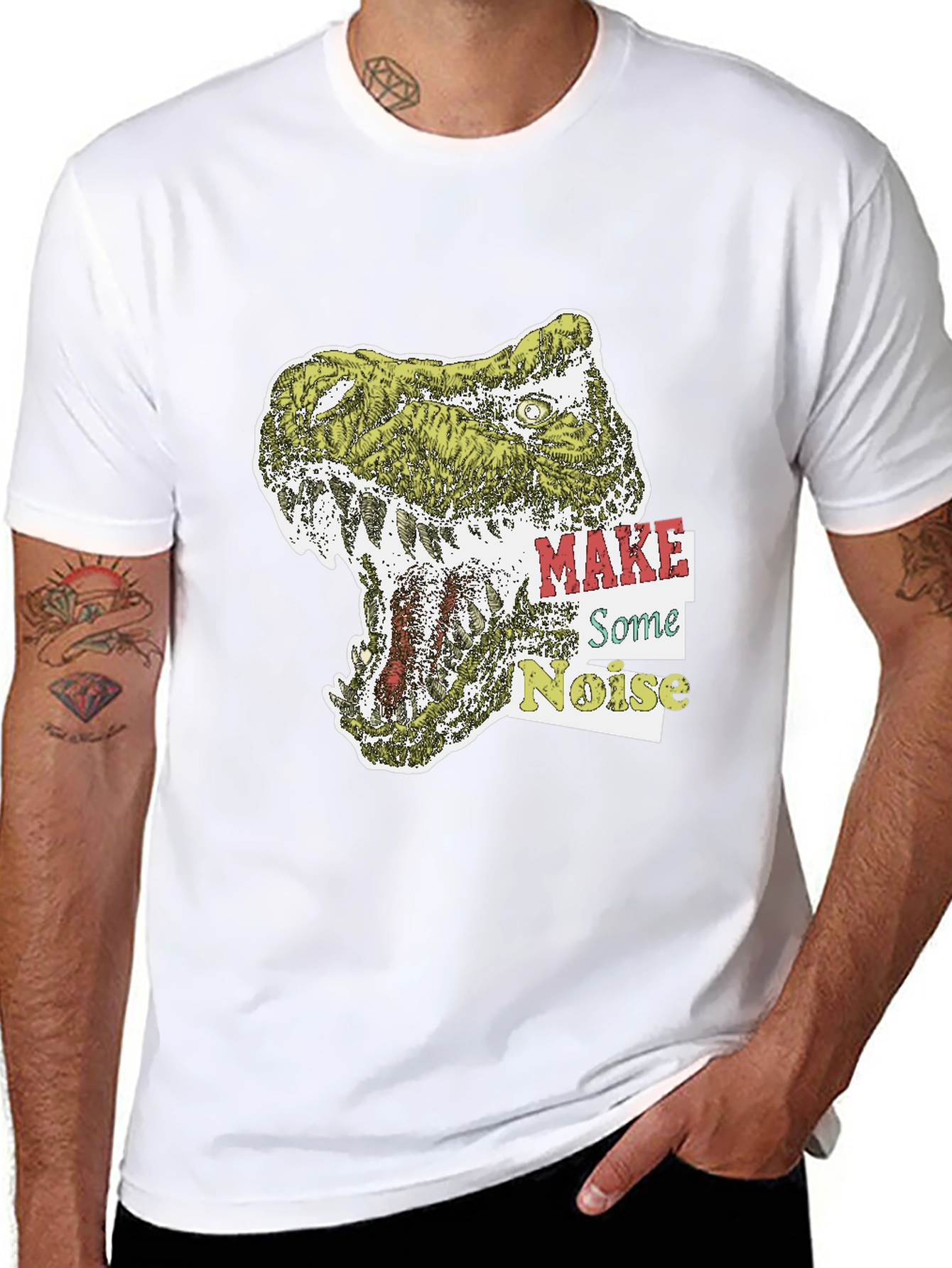 Dino Roar Graphic Tee - Make Some Noise T-Shirt