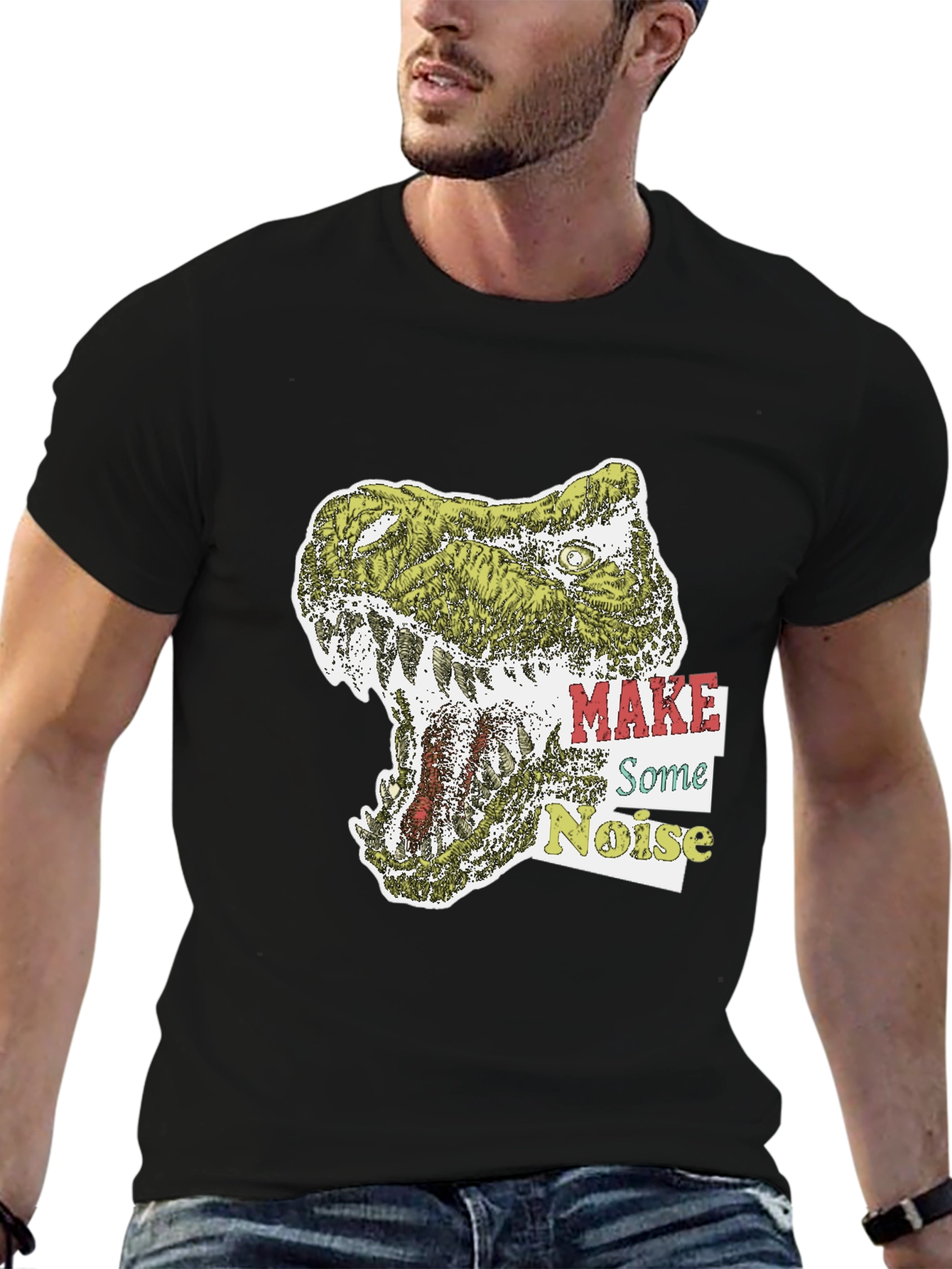 Dino Roar Graphic Tee - Make Some Noise T-Shirt