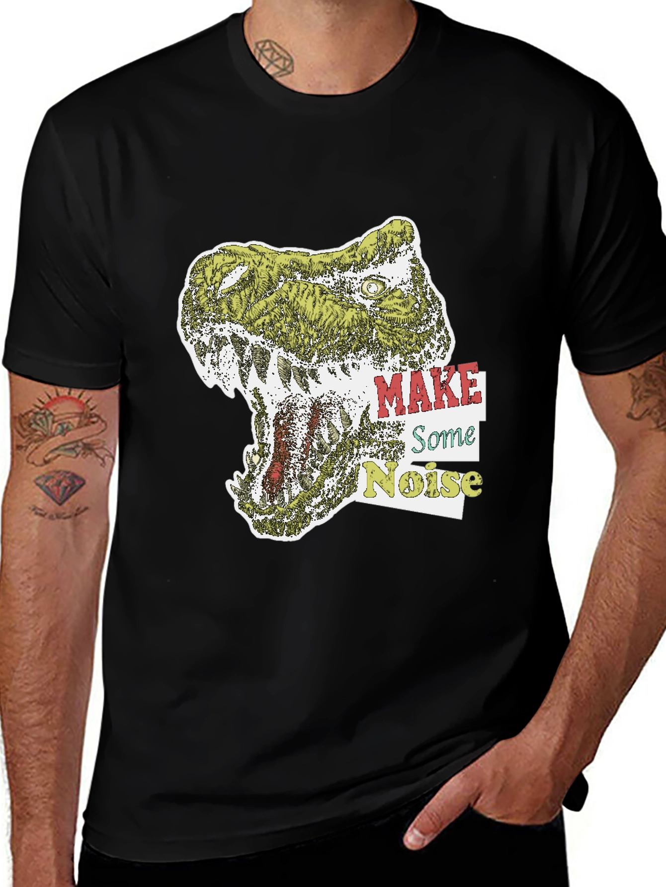 Dino Roar Graphic Tee - Make Some Noise T-Shirt