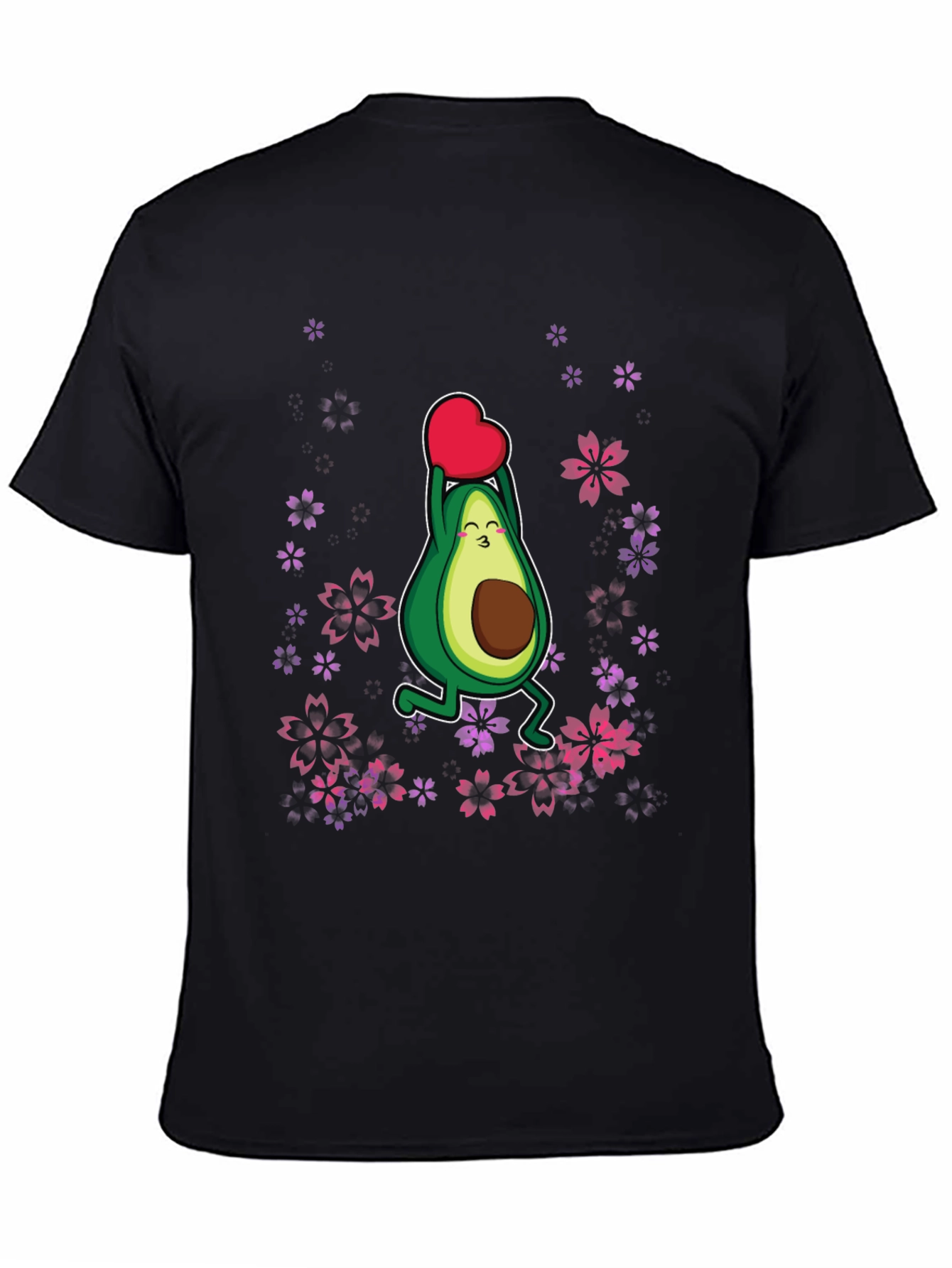 Avocado Heart T-Shirt - Black Graphic Tee