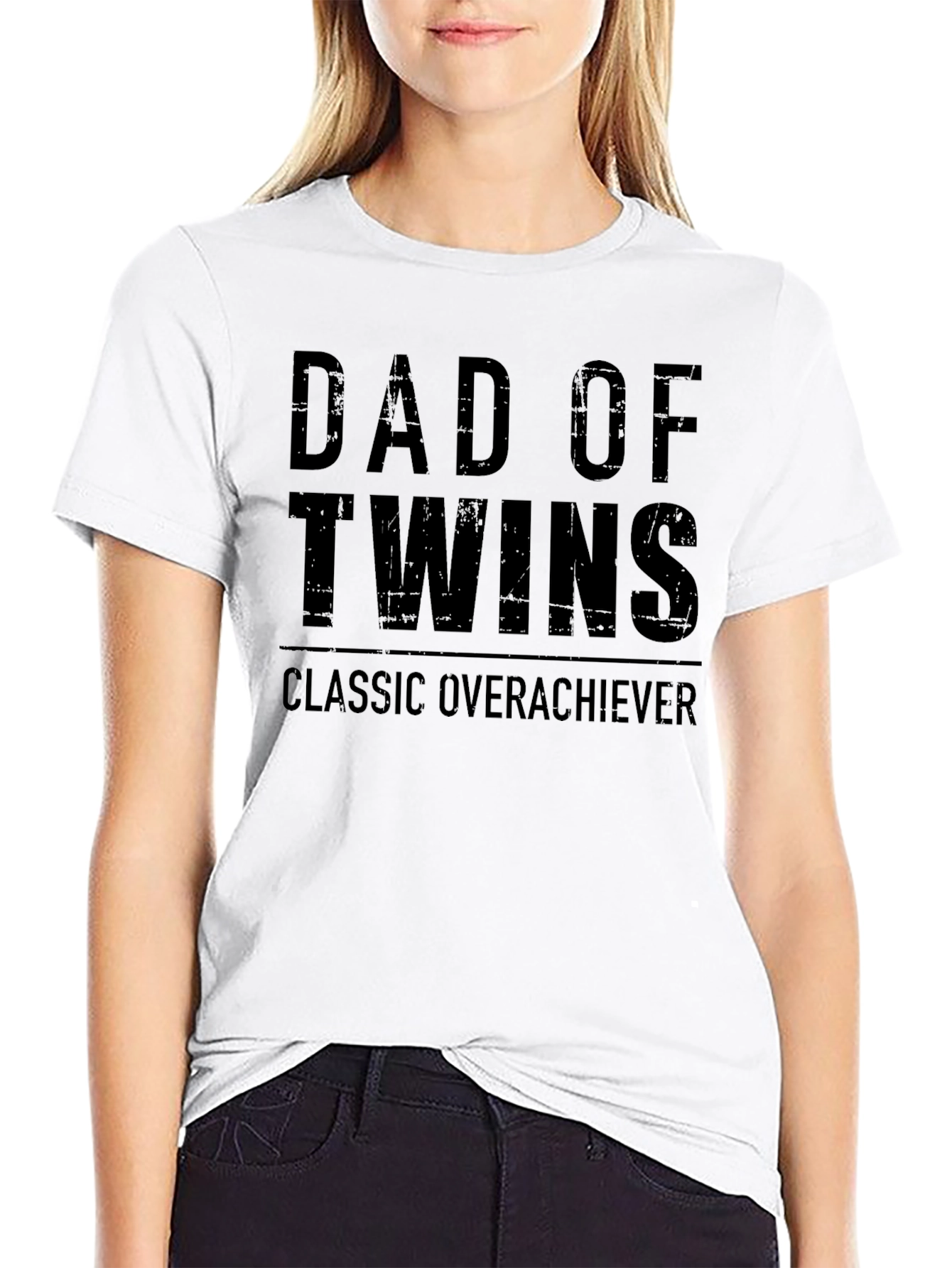 Dad of Twins T-Shirt - Classic Overachiever
