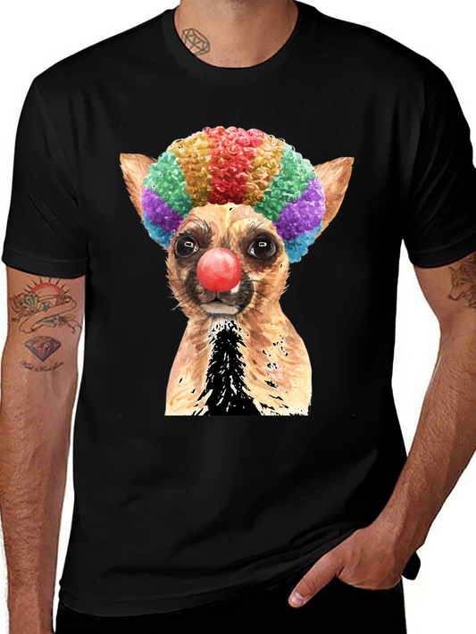 Clown Dog Graphic T-Shirt
