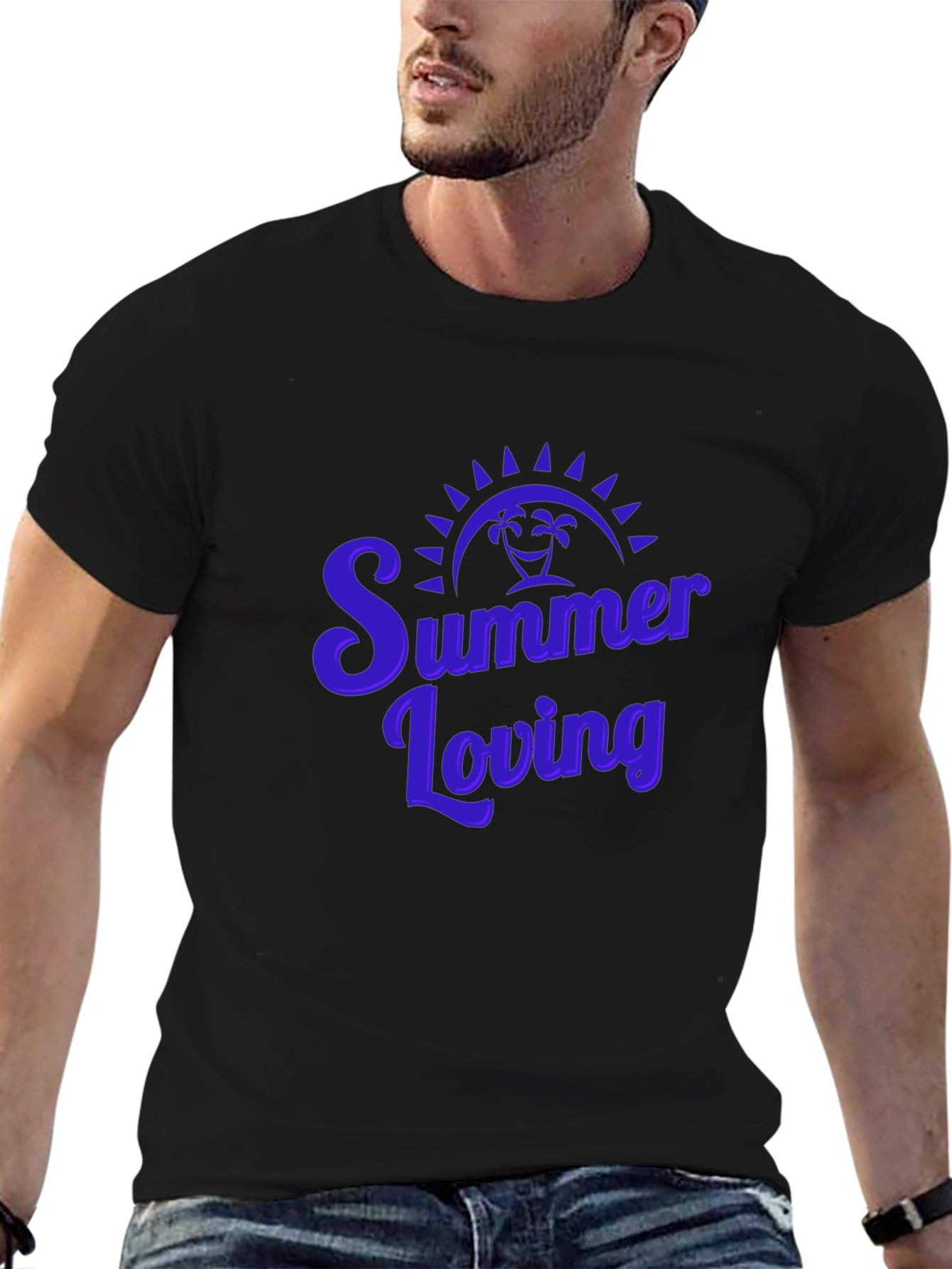 Summer Loving Graphic Tee - Black Casual T-Shirt