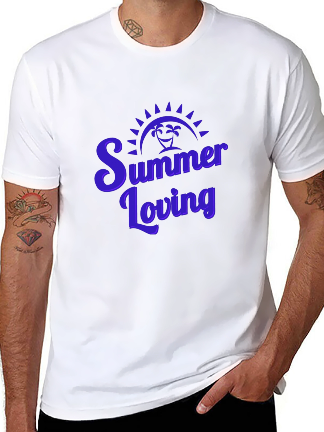 Summer Loving Graphic Tee - Black Casual T-Shirt