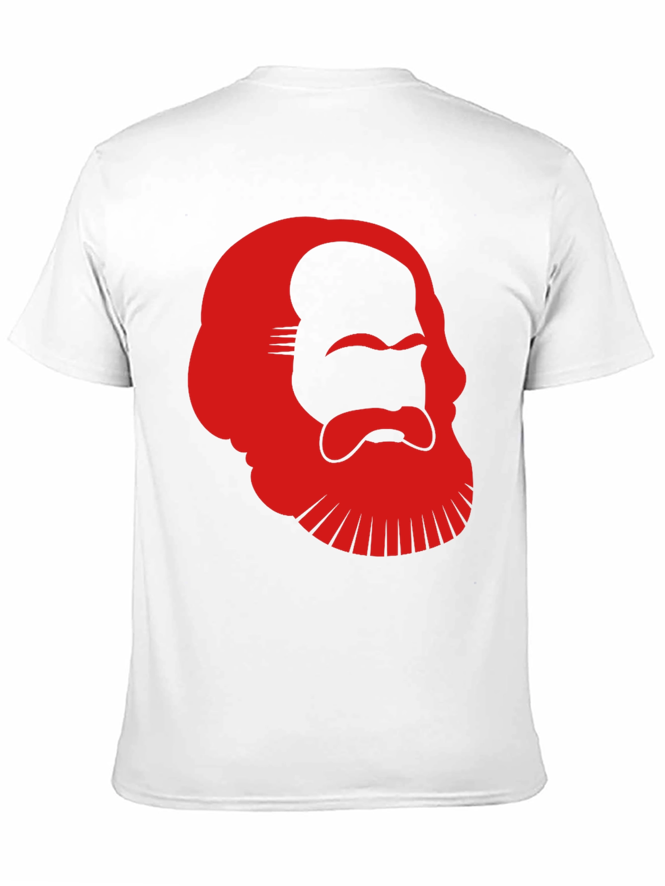 Karl Marx Graphic Tee - Red Silhouette on Black