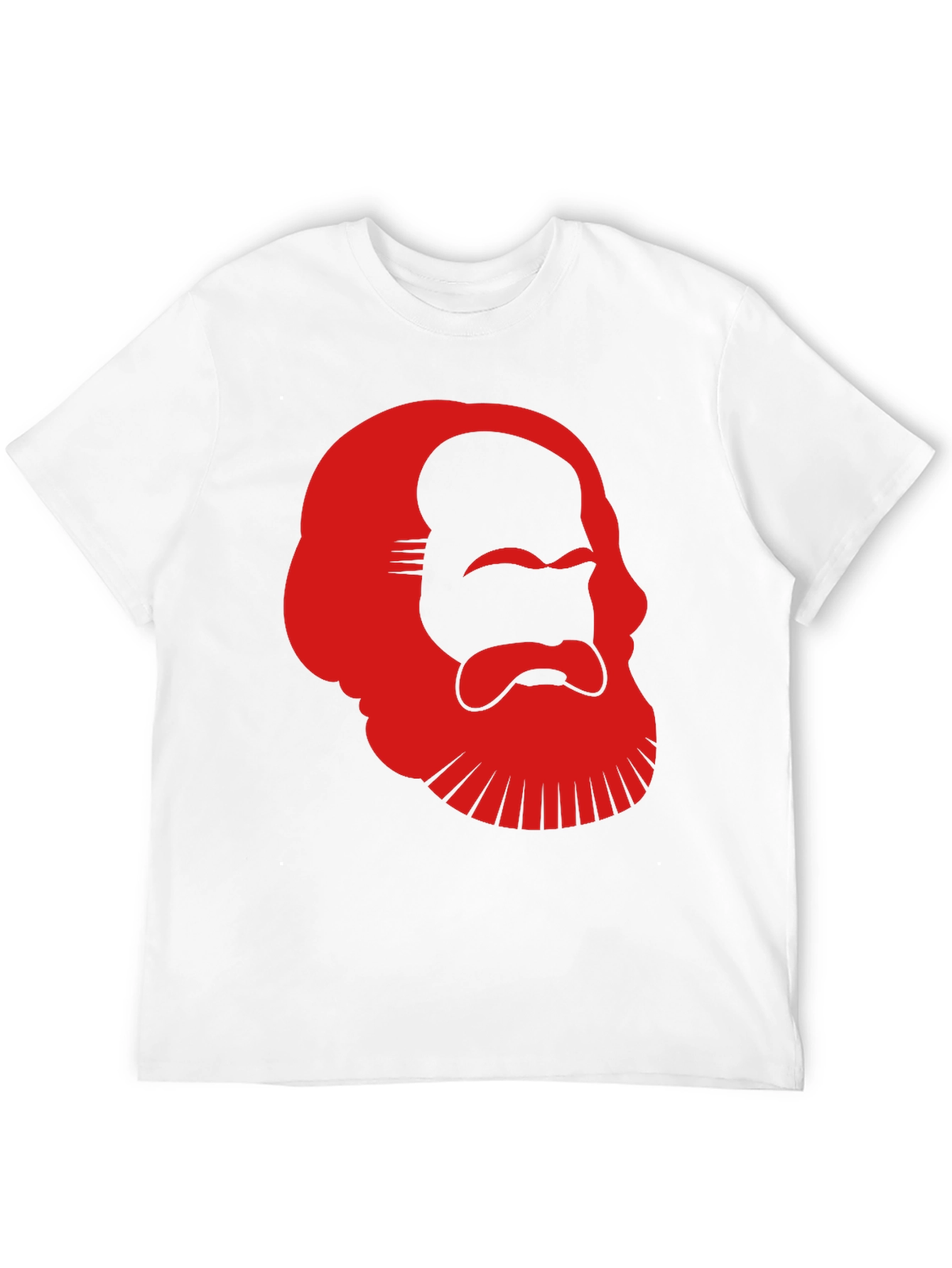 Karl Marx Graphic Tee - Red Silhouette on Black