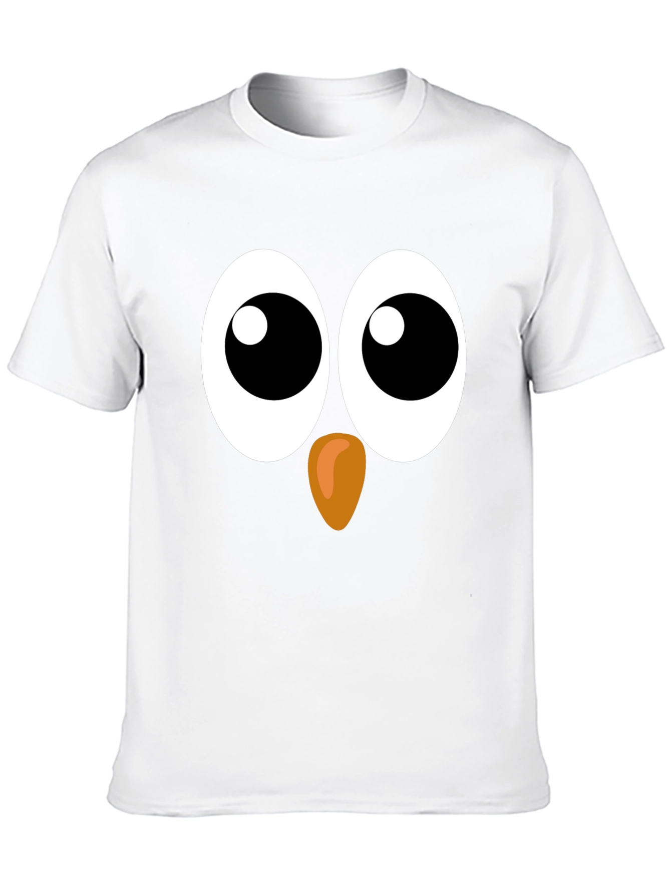 Funny Owl Face Graphic Black T-Shirt