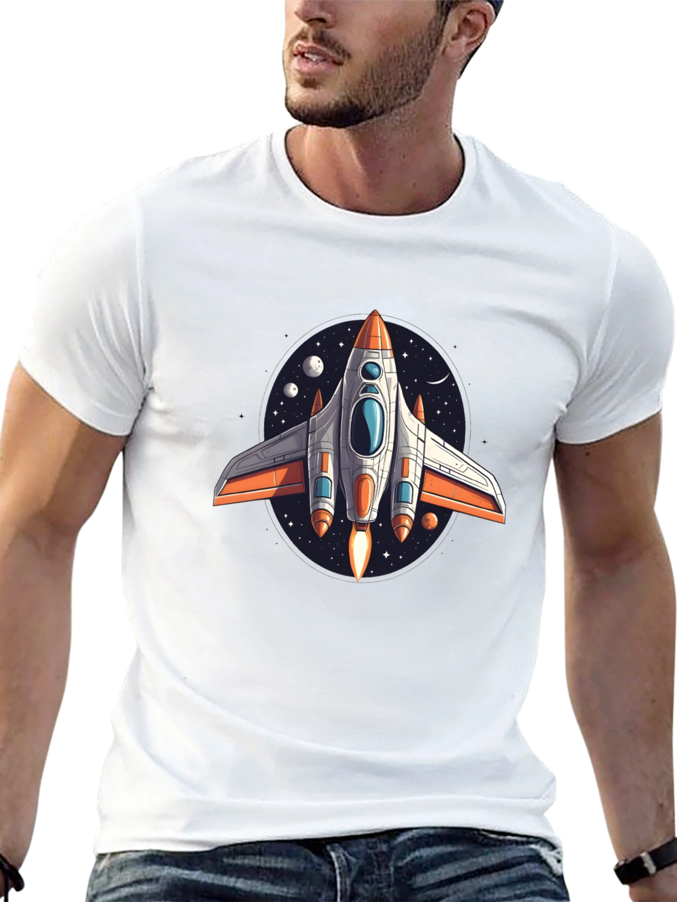 Retro Rocket Ship T-Shirt