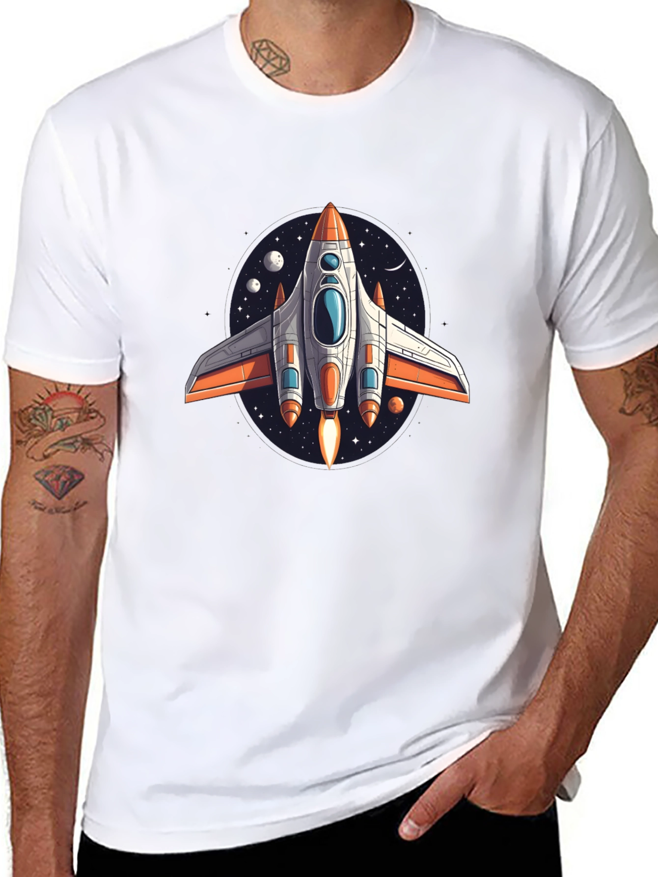 Retro Rocket Ship T-Shirt