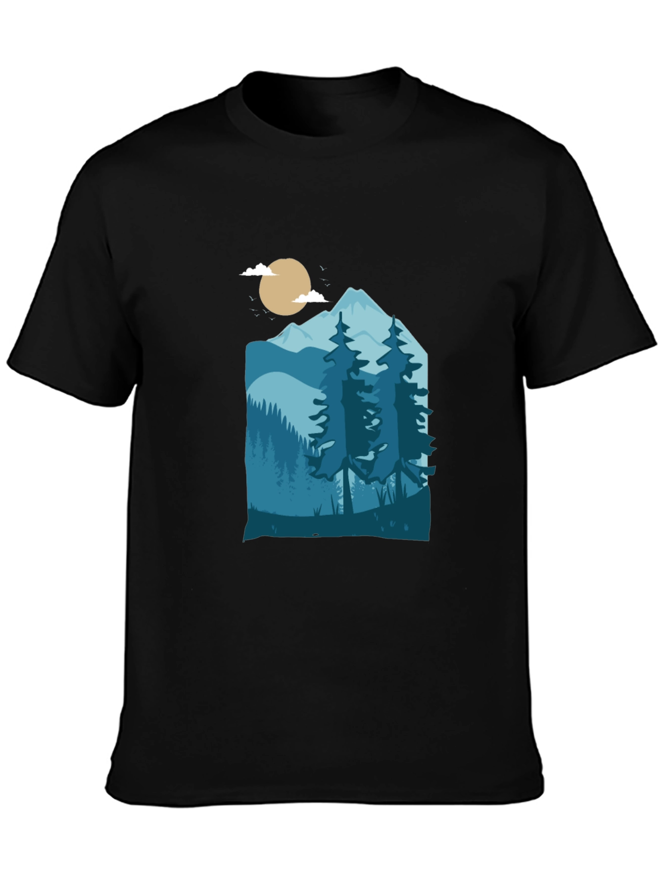Mountain Scene Graphic Tee - Nature Inspired T-Shirt