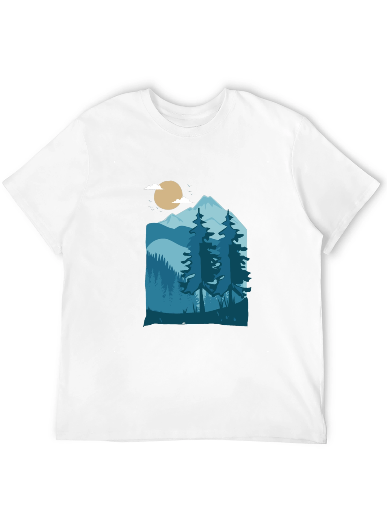 Mountain Scene Graphic Tee - Nature Inspired T-Shirt