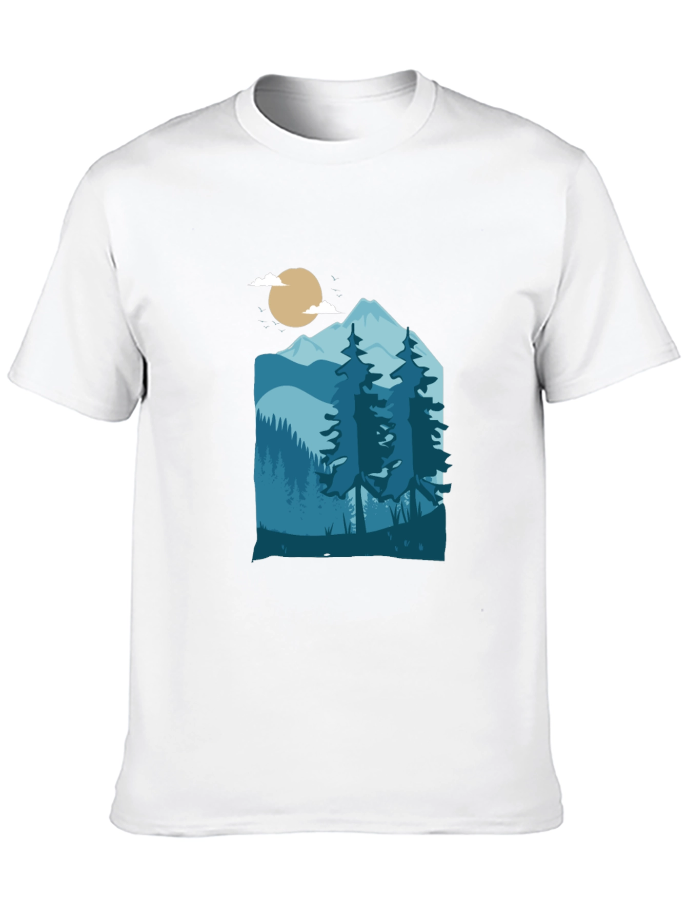 Mountain Scene Graphic Tee - Nature Inspired T-Shirt
