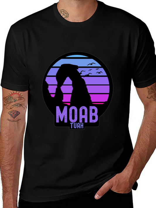 Moab Tuah Arch T-Shirt - Retro Sunset Design