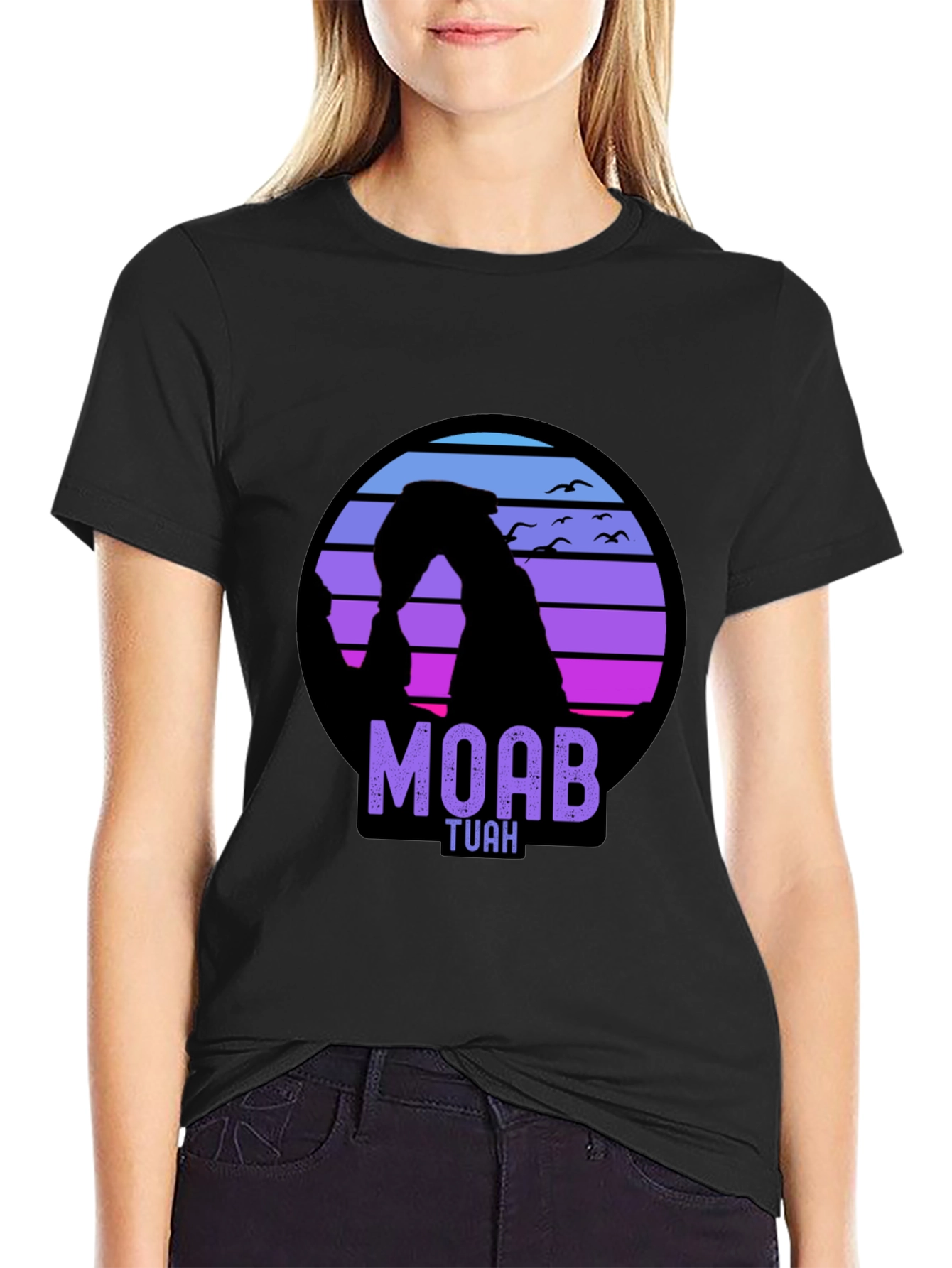 Moab Tuah Arch T-Shirt - Retro Sunset Design