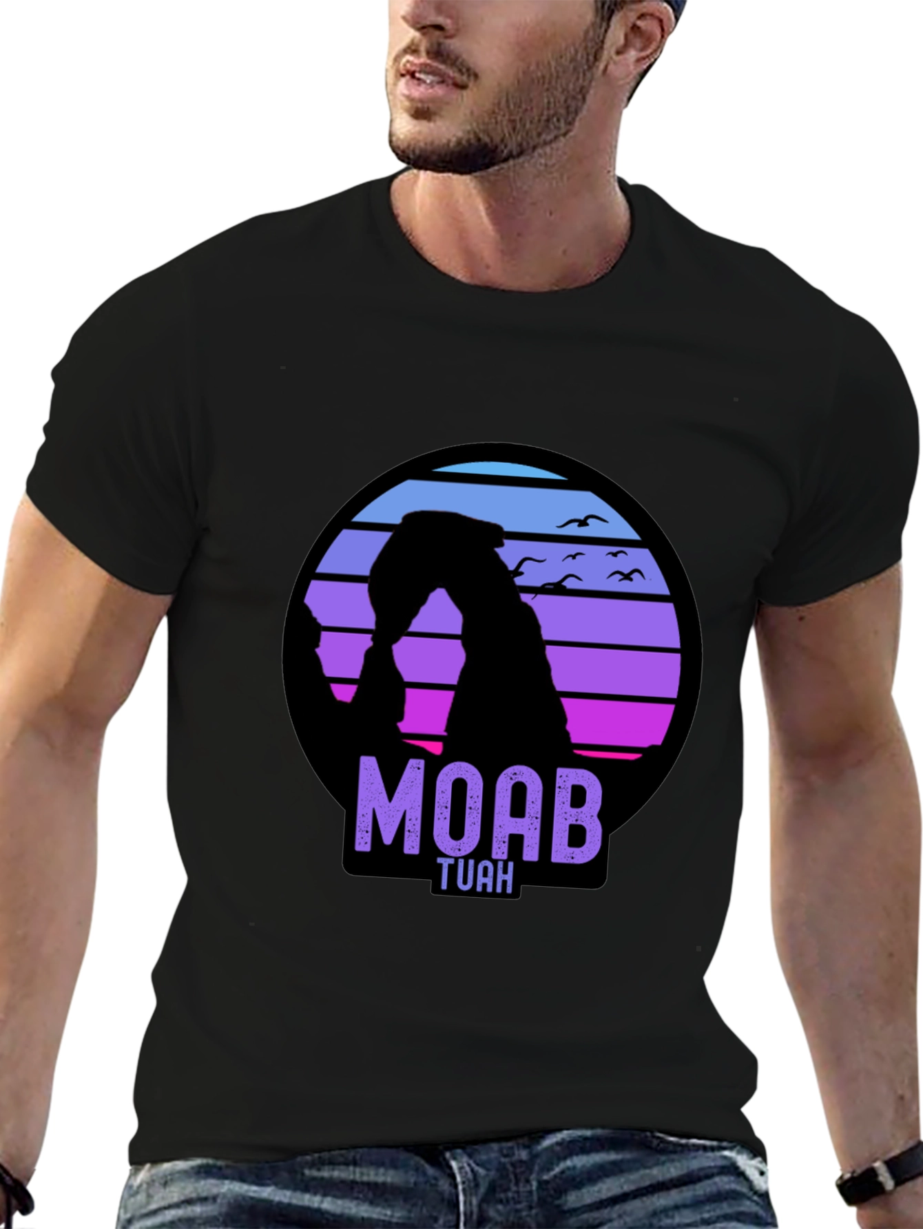 Moab Tuah Arch T-Shirt - Retro Sunset Design