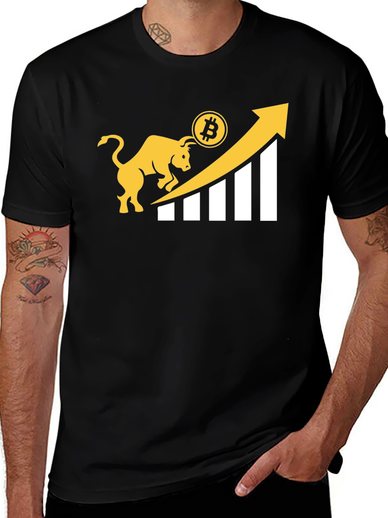 Bitcoin Bull Run Black T-Shirt - Crypto Investor