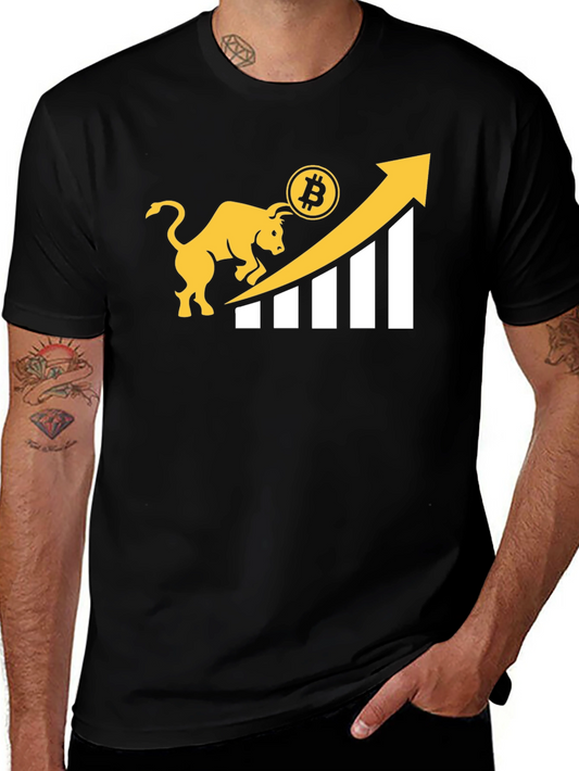 Bitcoin Bull Run Black T-Shirt - Crypto Investor