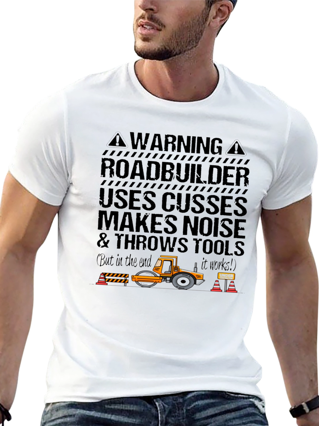 Roadbuilder T-Shirt - Funny Construction Worker Tee
