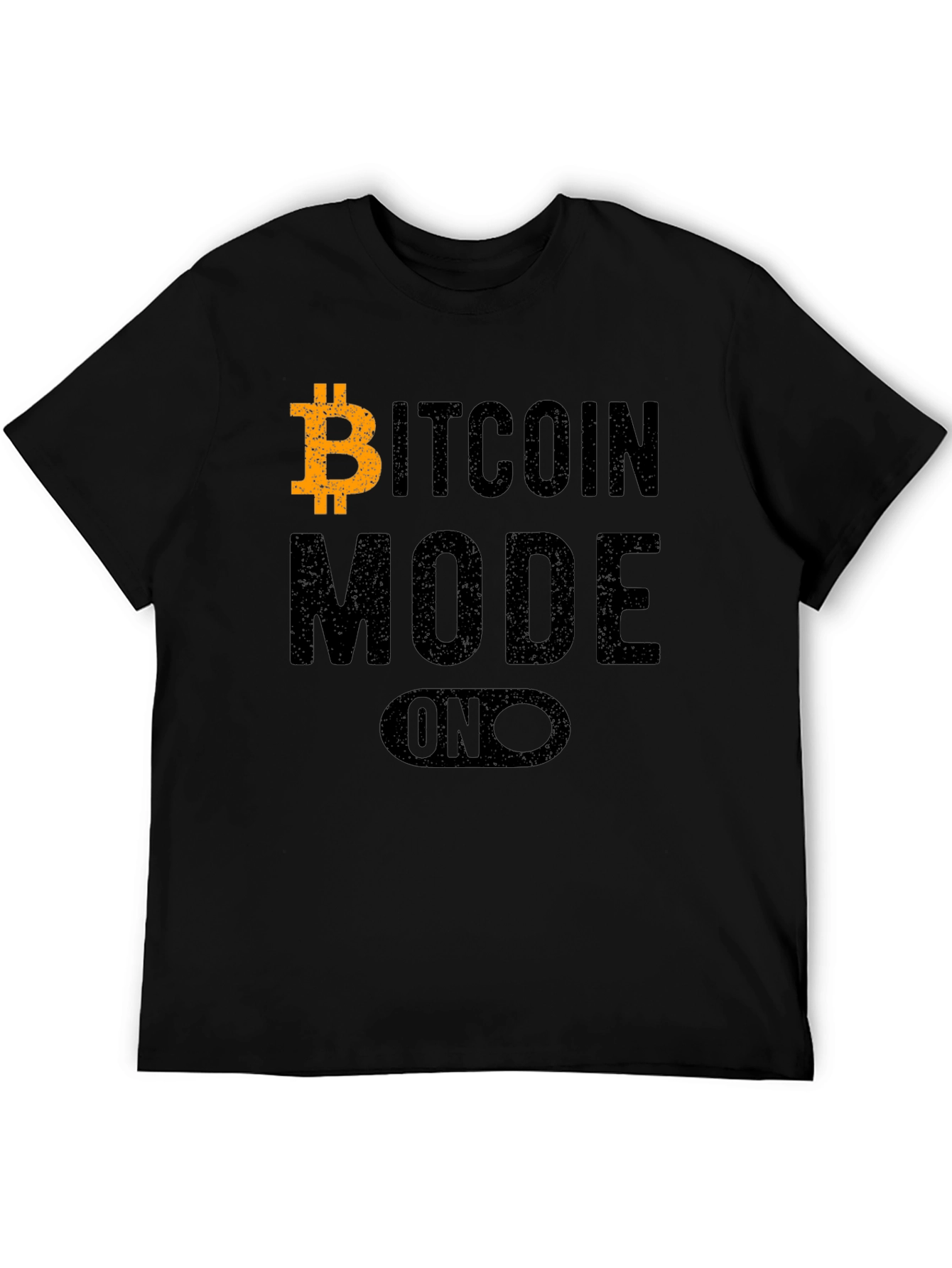 Bitcoin Mode On Black T-Shirt