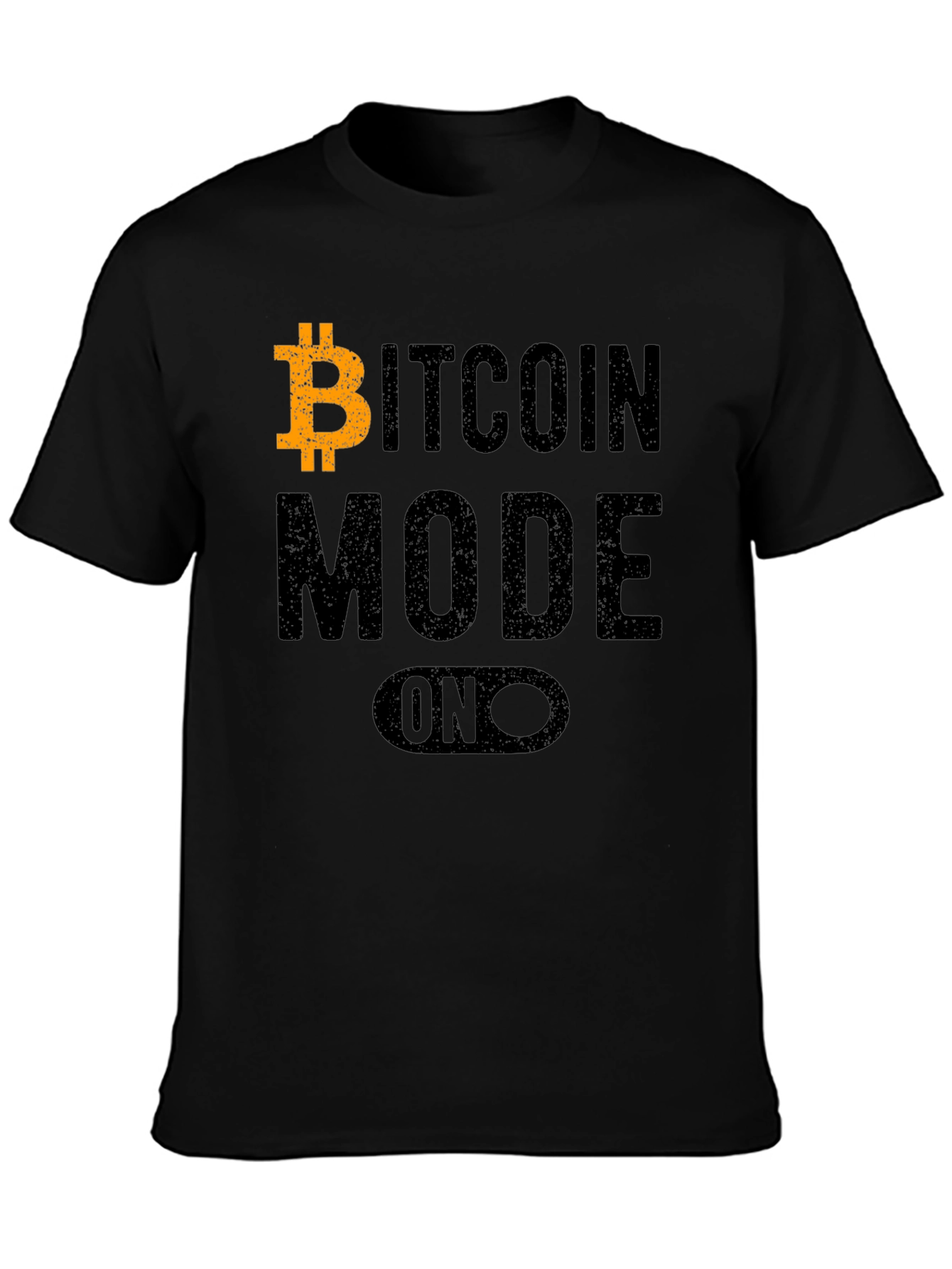 Bitcoin Mode On Black T-Shirt