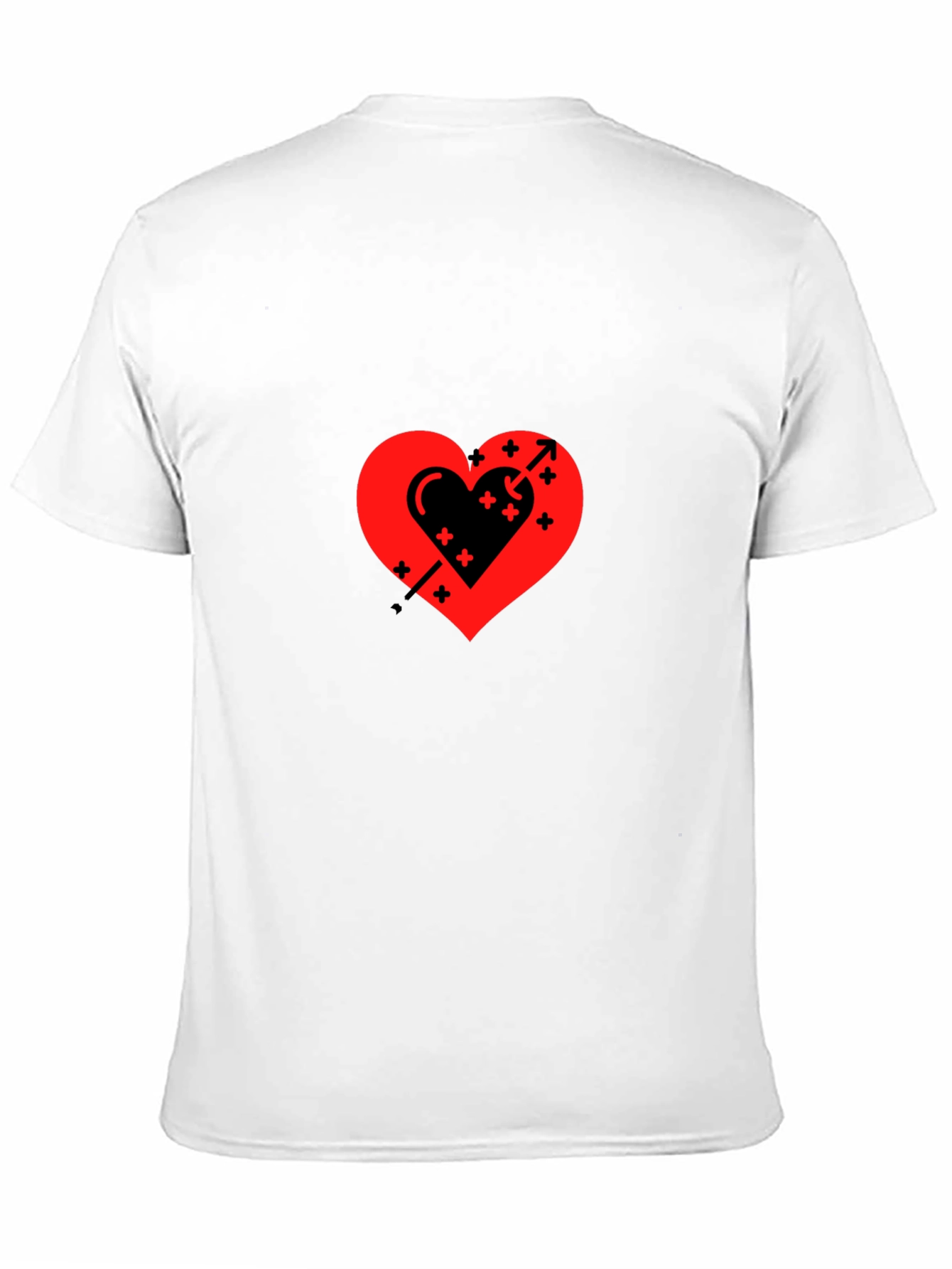 Heart & Arrow Graphic Black T-Shirt
