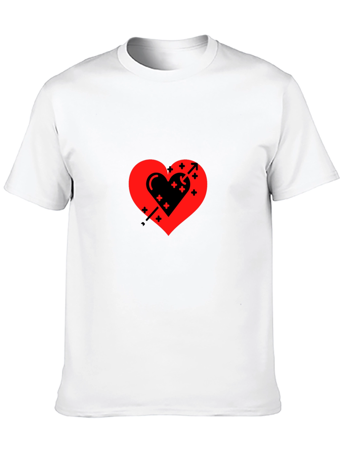 Heart & Arrow Graphic Black T-Shirt