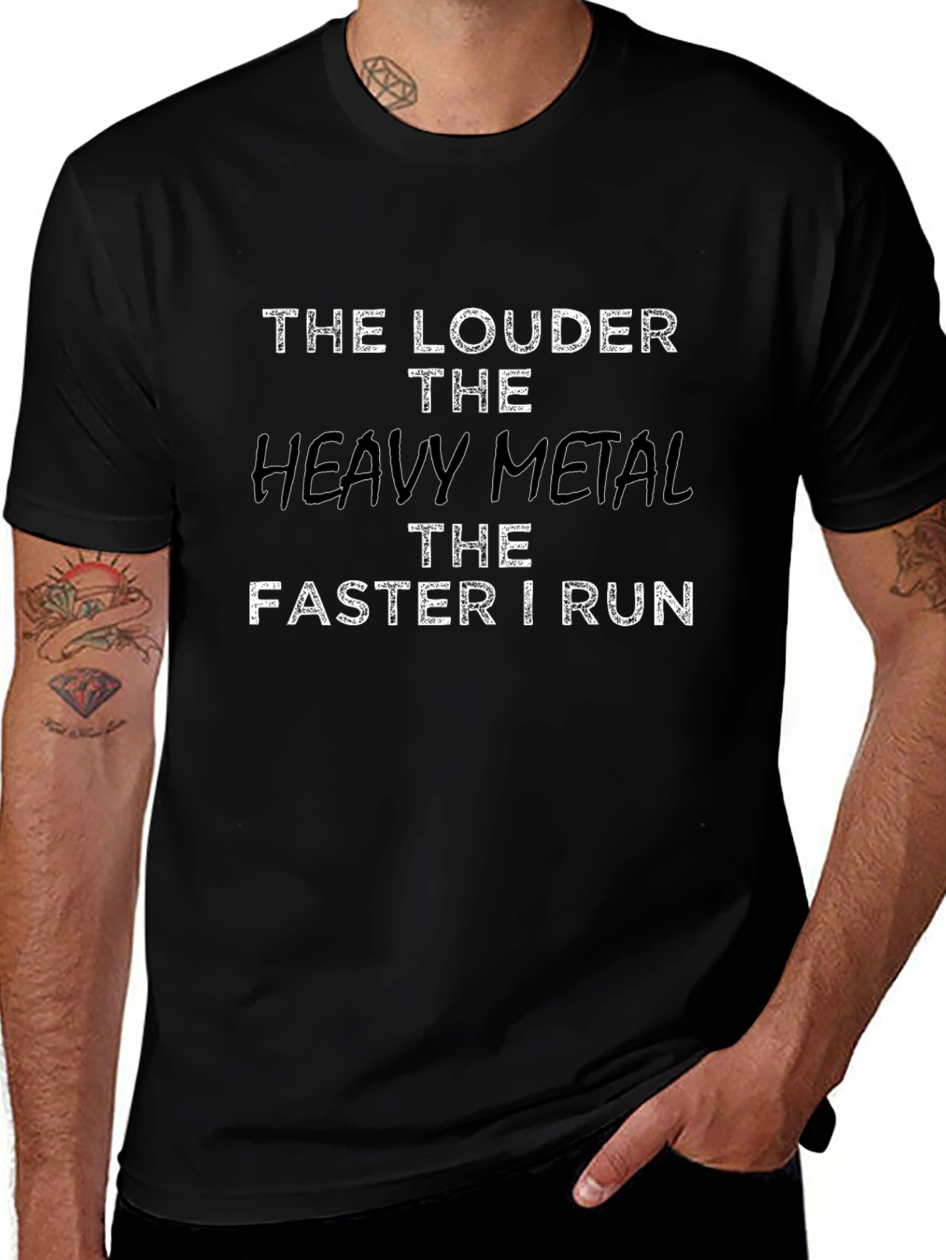Heavy Metal Runner Black T-Shirt