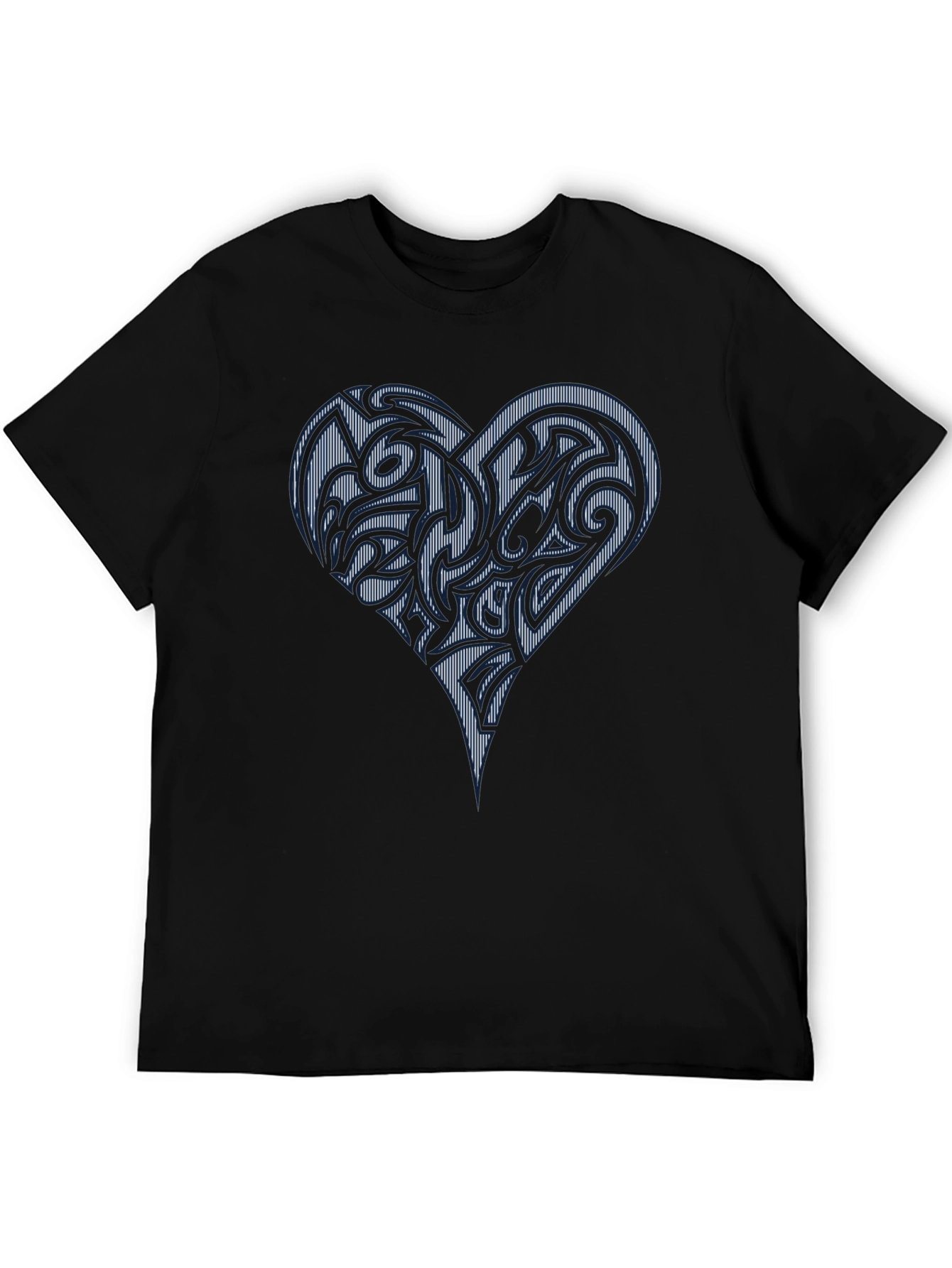 Tribal Heart Graphic Black T-Shirt