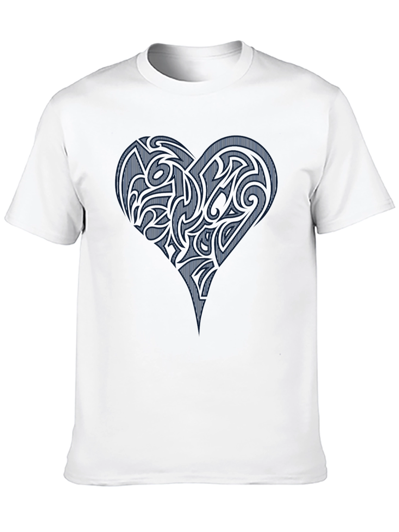 Tribal Heart Graphic Black T-Shirt
