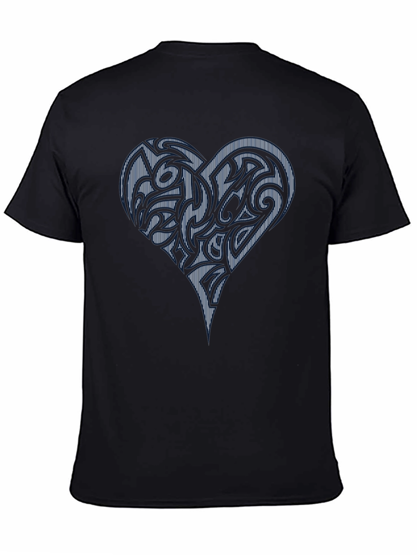 Tribal Heart Graphic Black T-Shirt