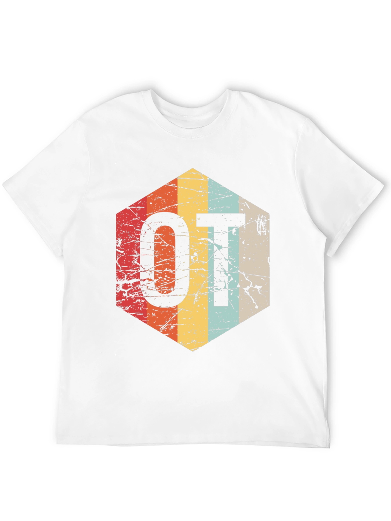 Retro OT Hexagon T-Shirt - Occupational Therapy Gift