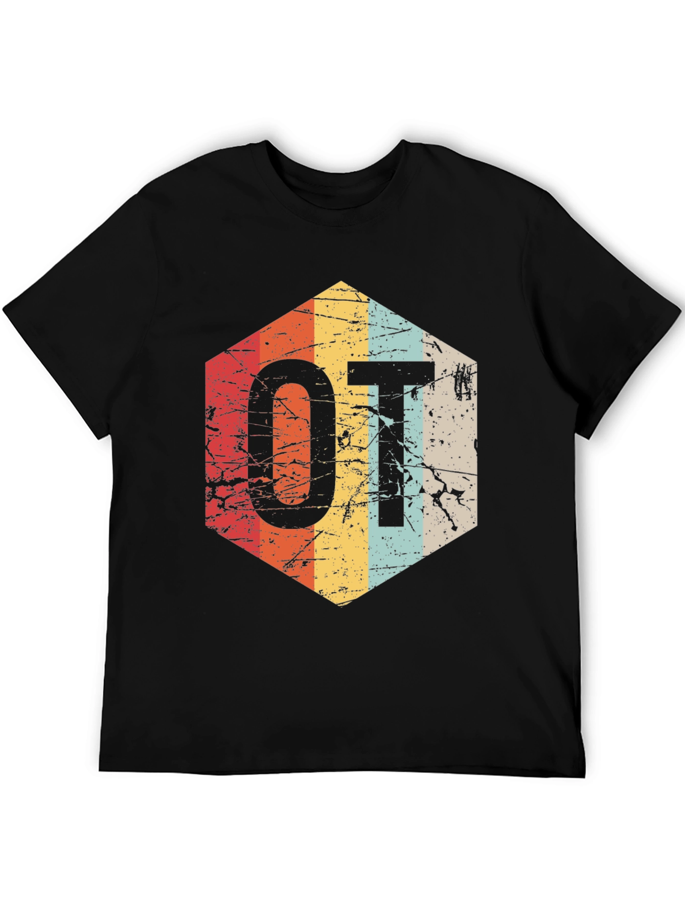 Retro OT Hexagon T-Shirt - Occupational Therapy Gift