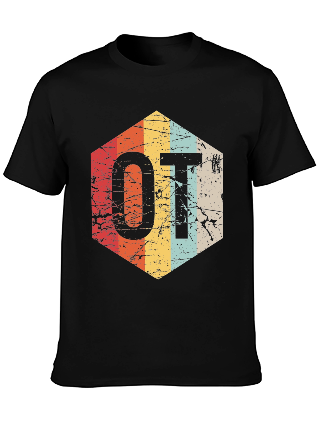 Retro OT Hexagon T-Shirt - Occupational Therapy Gift