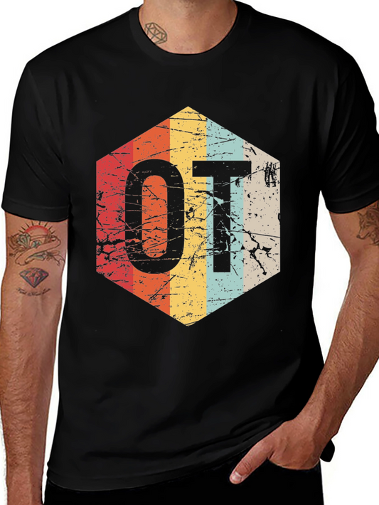 Retro OT Hexagon T-Shirt - Occupational Therapy Gift