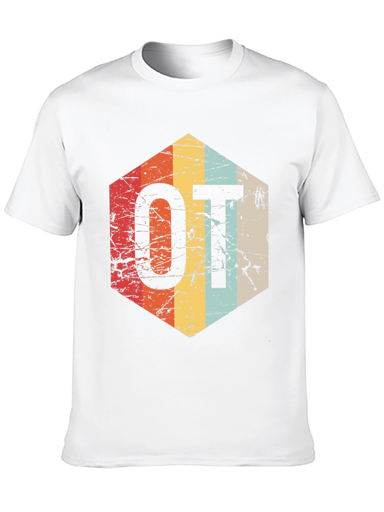 Retro OT Hexagon T-Shirt - Occupational Therapy Gift