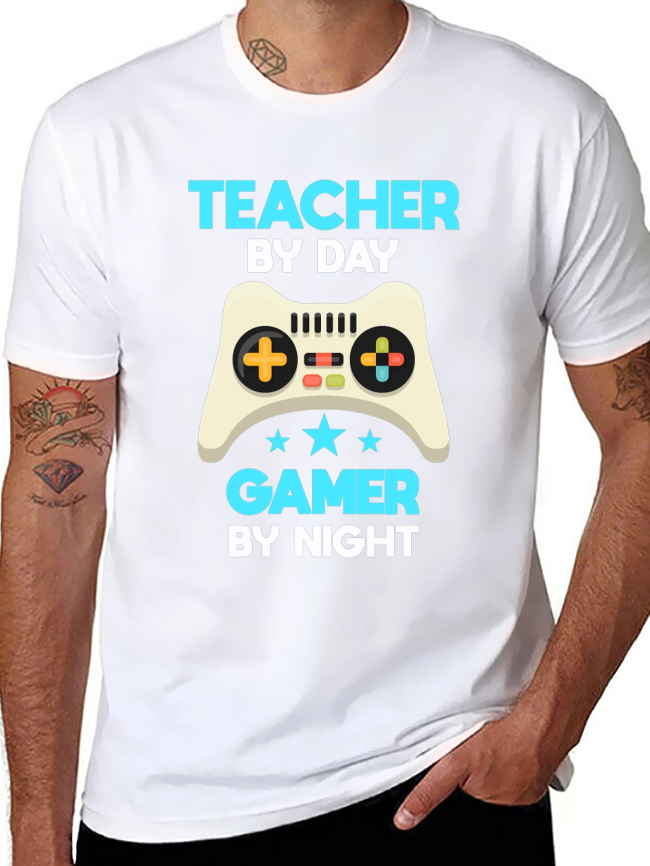 Teacher by Day Gamer by Night T-Shirt
